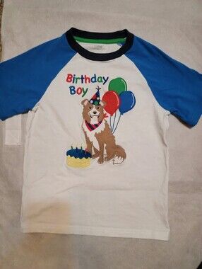 Gymboree Birthday Boy Shirt Sz 7